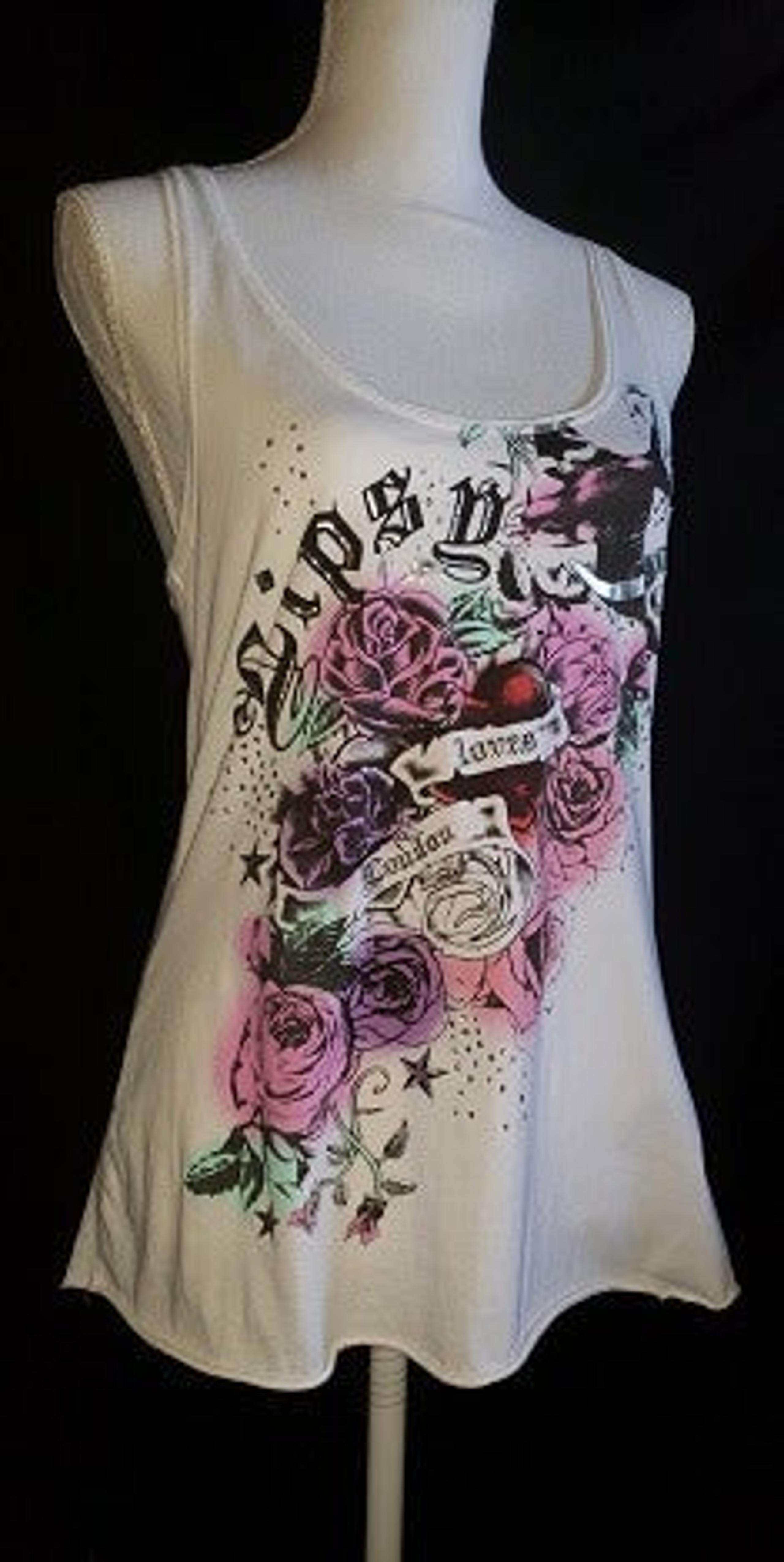 Rose Tattoo Tank Sz8 by Lipsy London