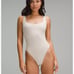 LULULEMON Bodysuit Women Medium Ultra Soft Nulu Tan Cream Neutral
