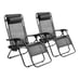 Zero Gravity Chairs Set of 2 Patio Adjustable Reclining Folding Chairs w/ Pillow