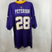 Reebok Mesh Minnesota Vikings Jersey Peterson 28 Sz XL NFL Team Apparel