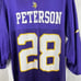 Reebok Mesh Minnesota Vikings Jersey Peterson 28 Sz XL NFL Team Apparel