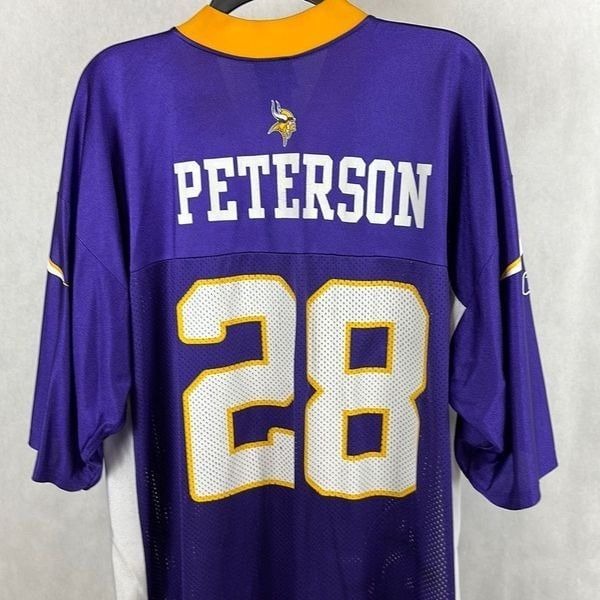 Reebok Mesh Minnesota Vikings Jersey Peterson 28 Sz XL NFL