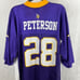 Reebok Mesh Minnesota Vikings Jersey Peterson 28 Sz XL NFL Team Apparel