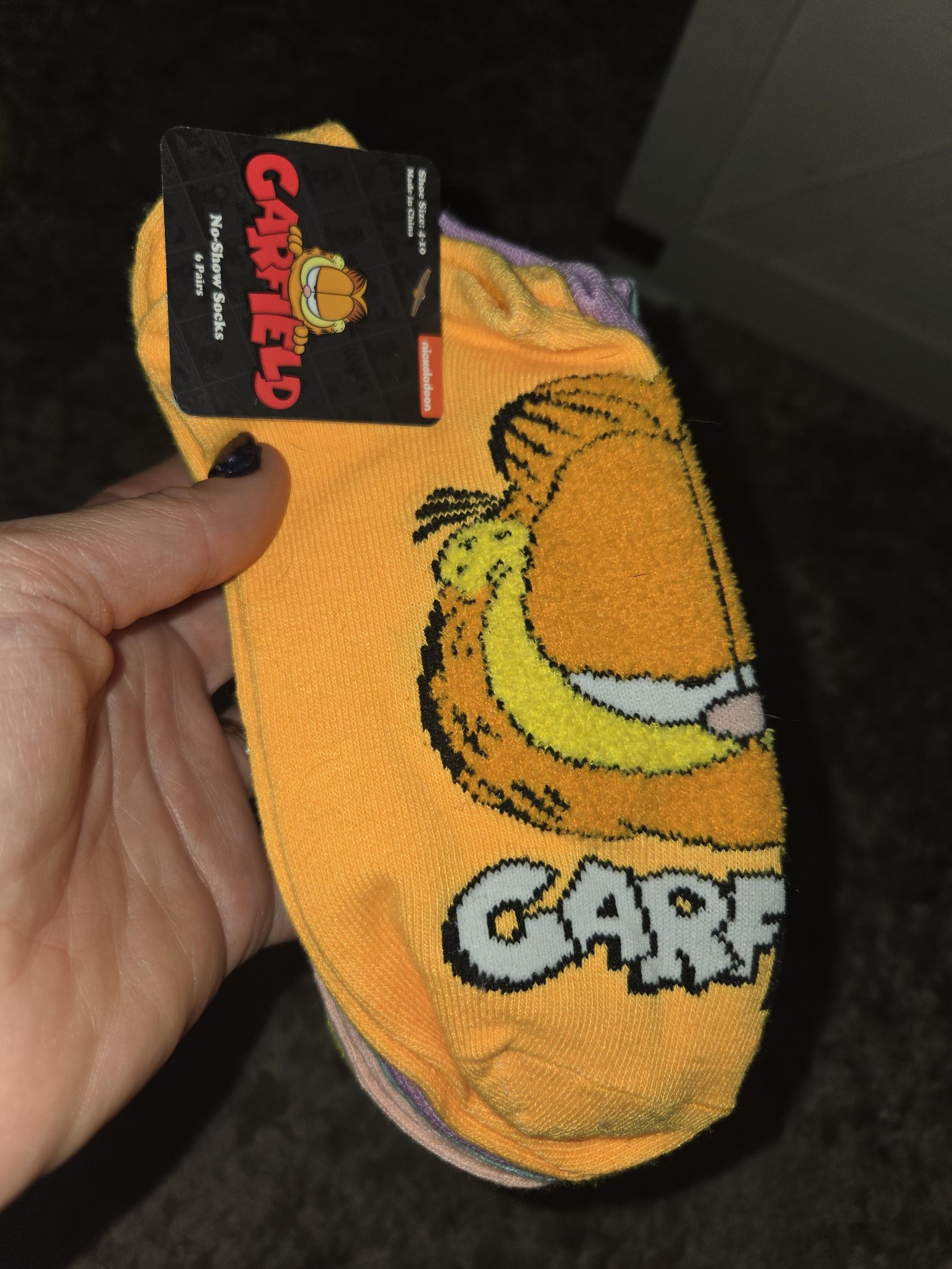 New Nickelodeon Garfield No-Show Socks