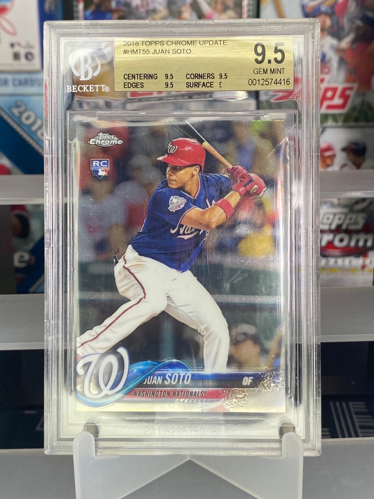 Juan Soto Topps Chrome Rookie BGS 9.5 Gem Mint