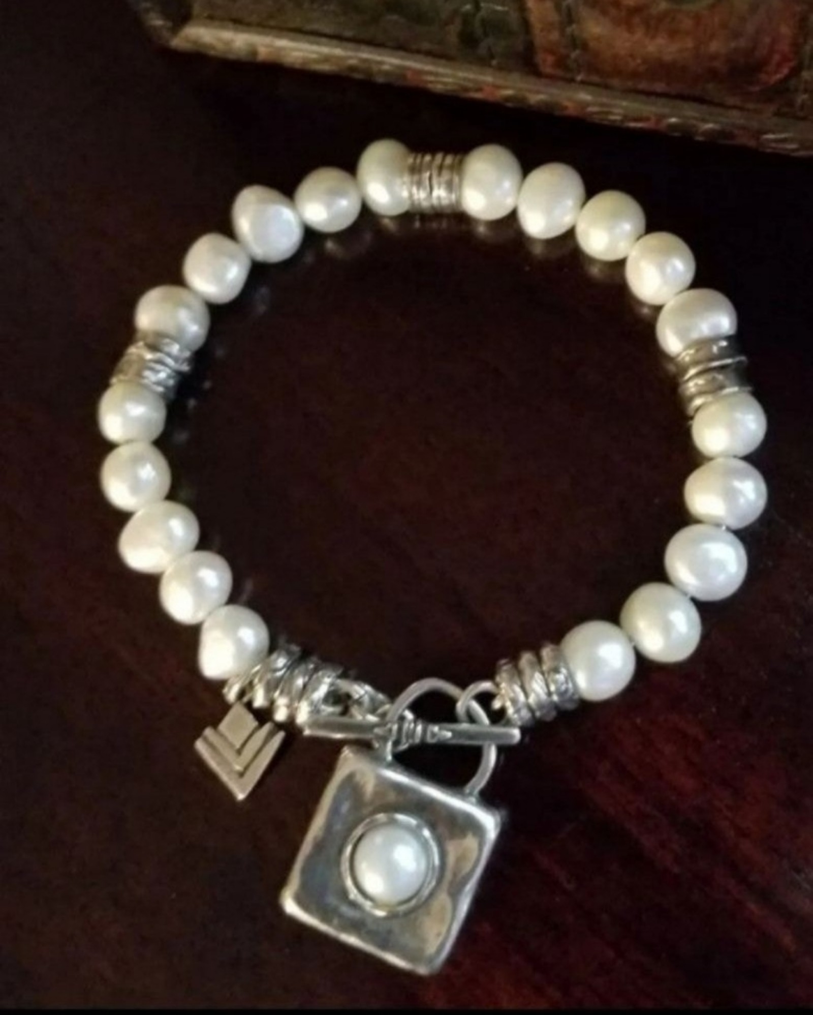 Silpada Sterling Silver & Pearl Bracelet