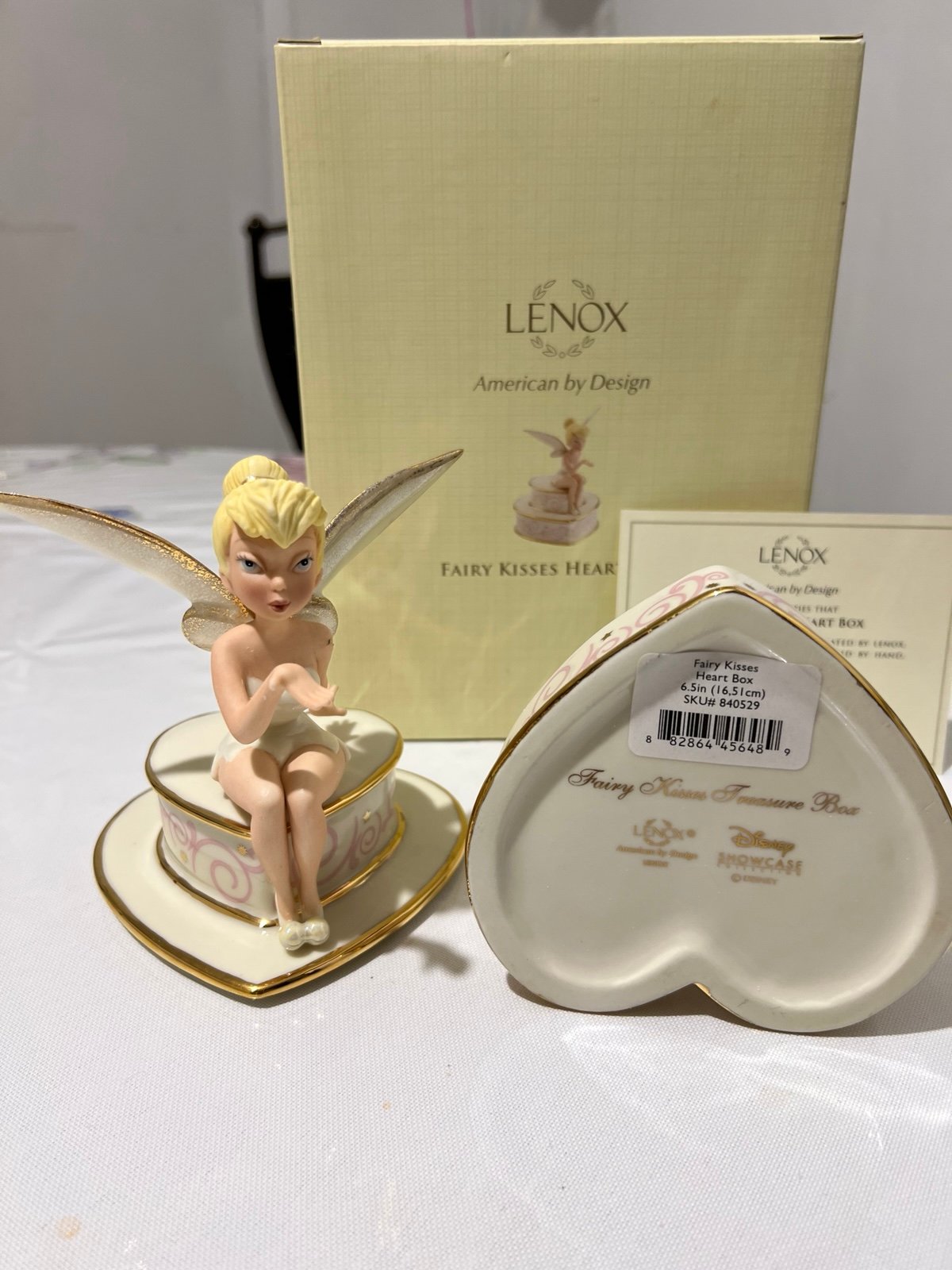 Lenox Tinkerbell Fairy Kisses Heart Box
