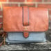 Fossil Kinley Leather & Denim Flap Zip Closure Convertible Crossbody Purse Bag
