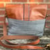 Fossil Kinley Leather & Denim Flap Zip Closure Convertible Crossbody Purse Bag