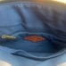 Fossil Kinley Leather & Denim Flap Zip Closure Convertible Crossbody Purse Bag