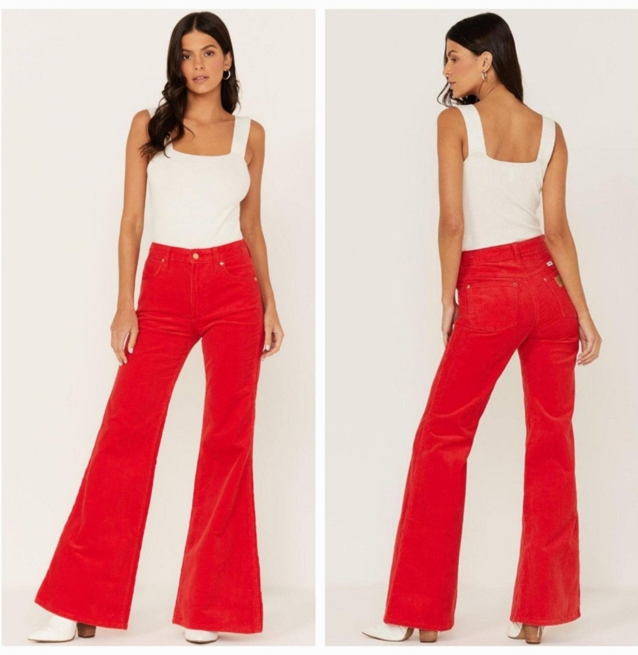 Wrangler Wanderer Corduroy High Rise Flare Jeans - Women's size 28" x 34"