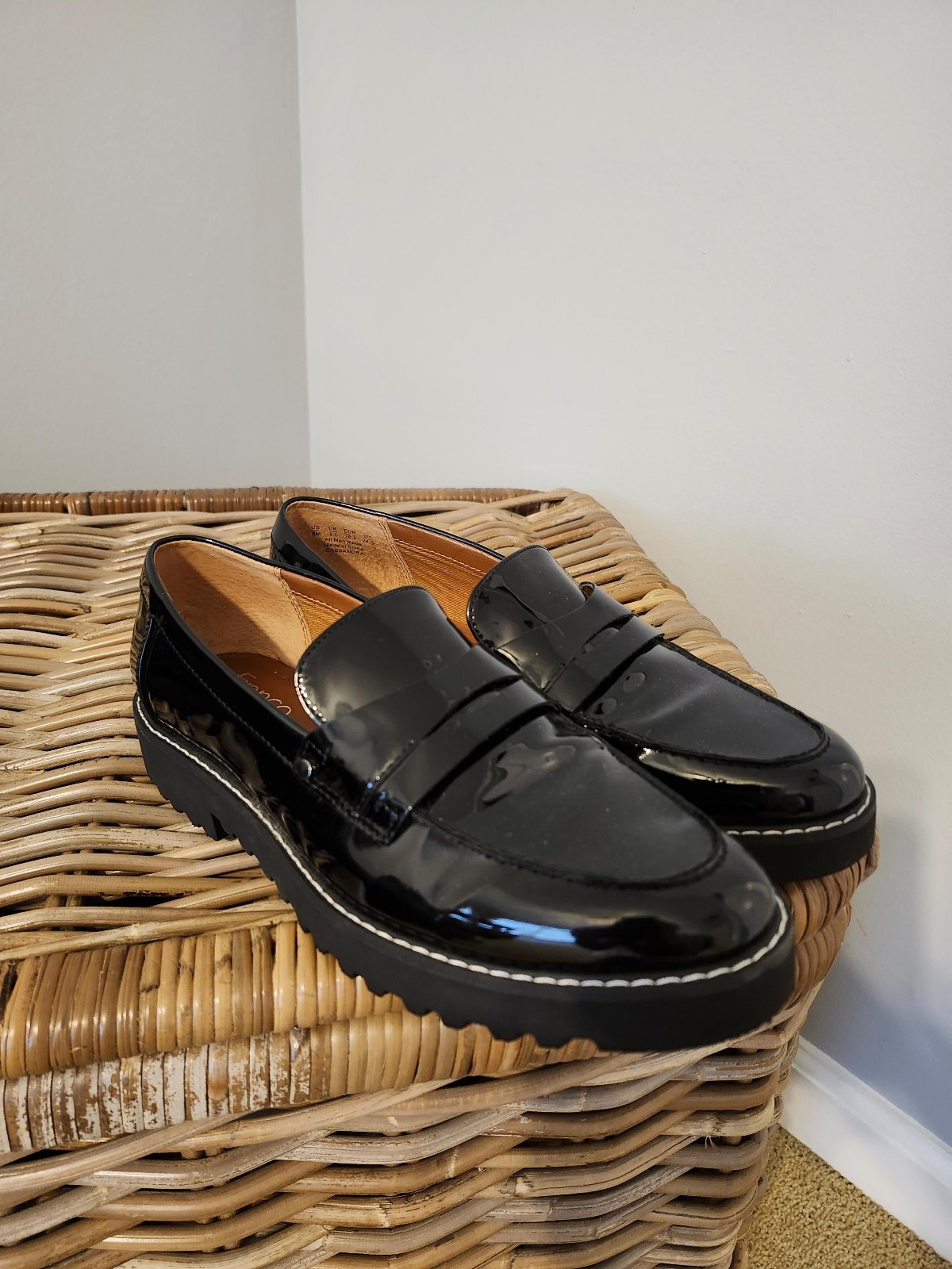 Franco Sarto black loafers - size 8