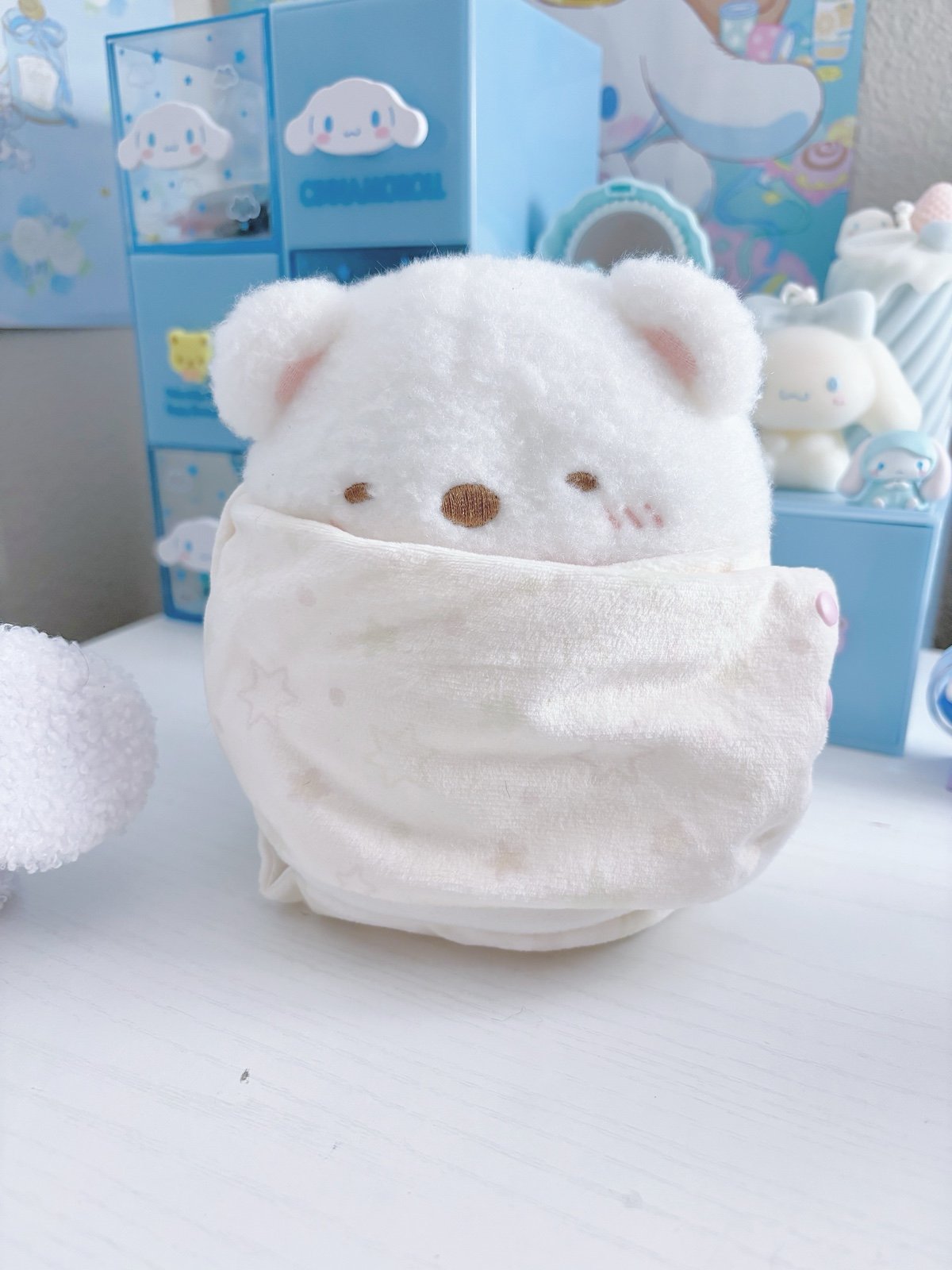 Limited edition San-X Sumikko Gurashi shirokuma Swaddle Plush