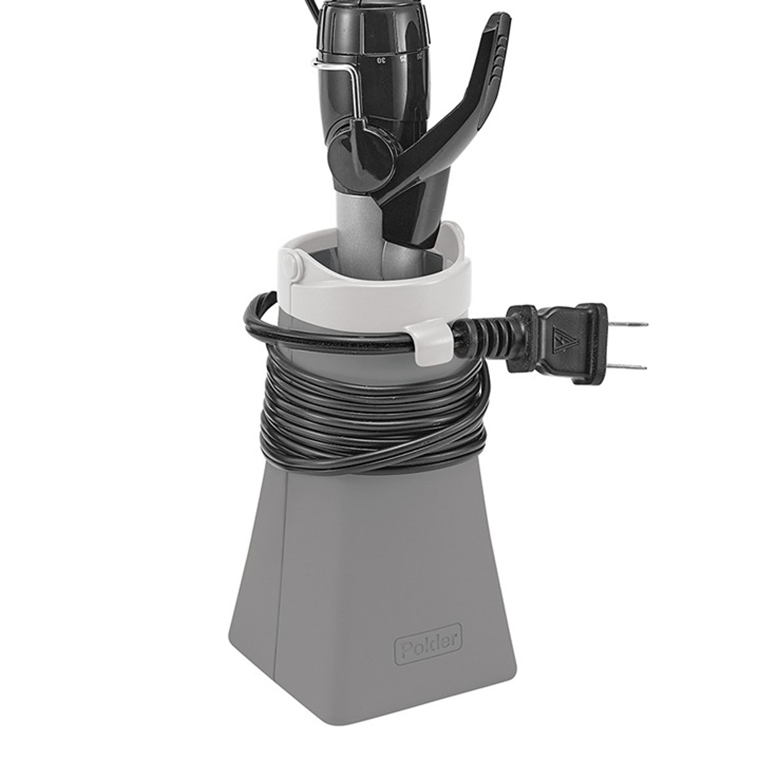 Polder 2-in-1 Hot Sleeve Hair Care Tool Holder, Silicone, Gray