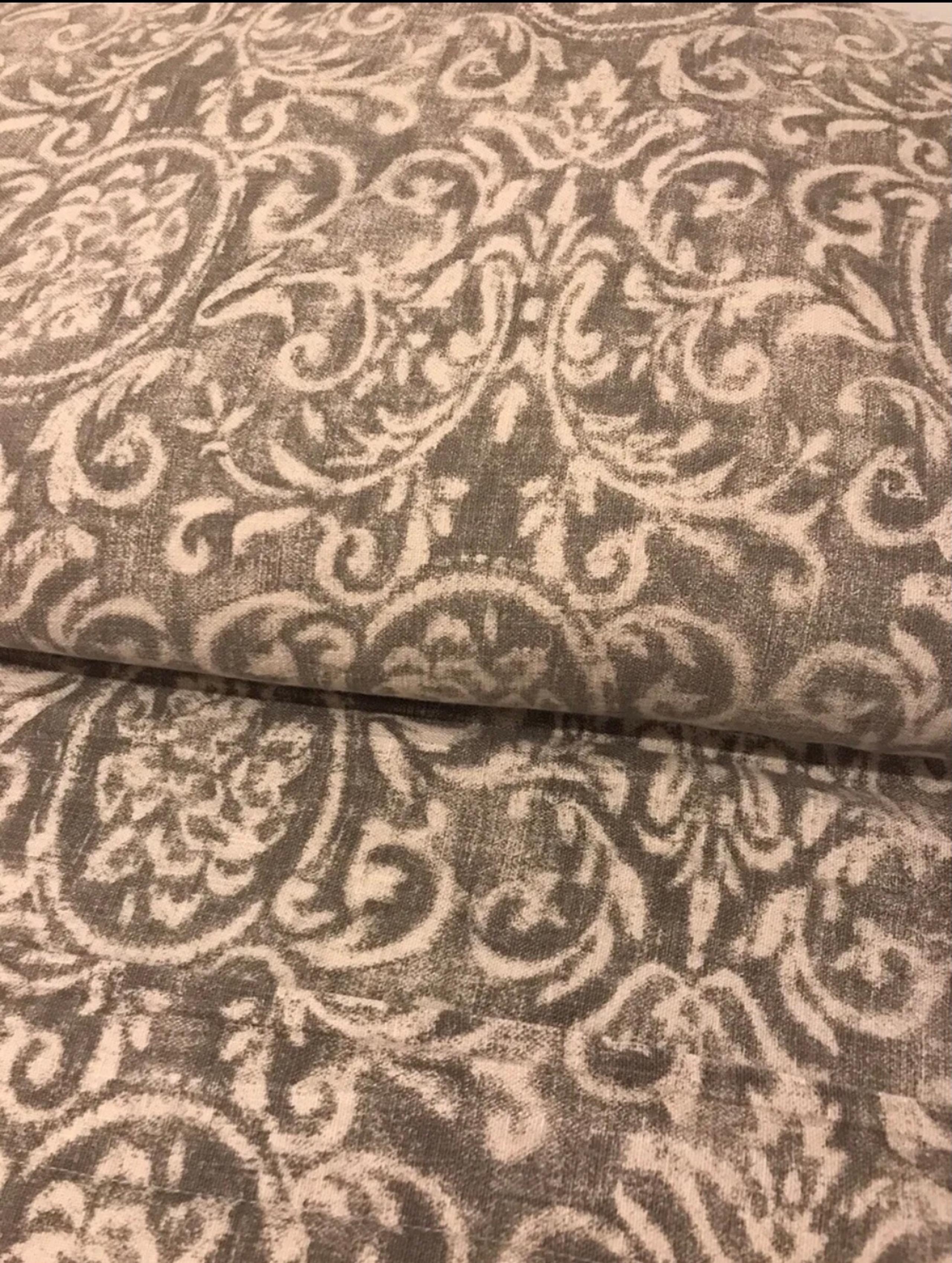 VIntage Baroque Grey Queen Duvet Cover + 2 Shams - Restoration Hardware