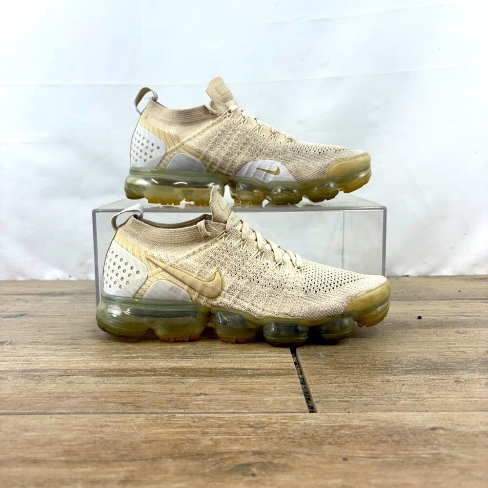 Nike Womens Air VaporMax Flyknit 2 Light Cream 942843-201 Size US 7.5 EUR 38
