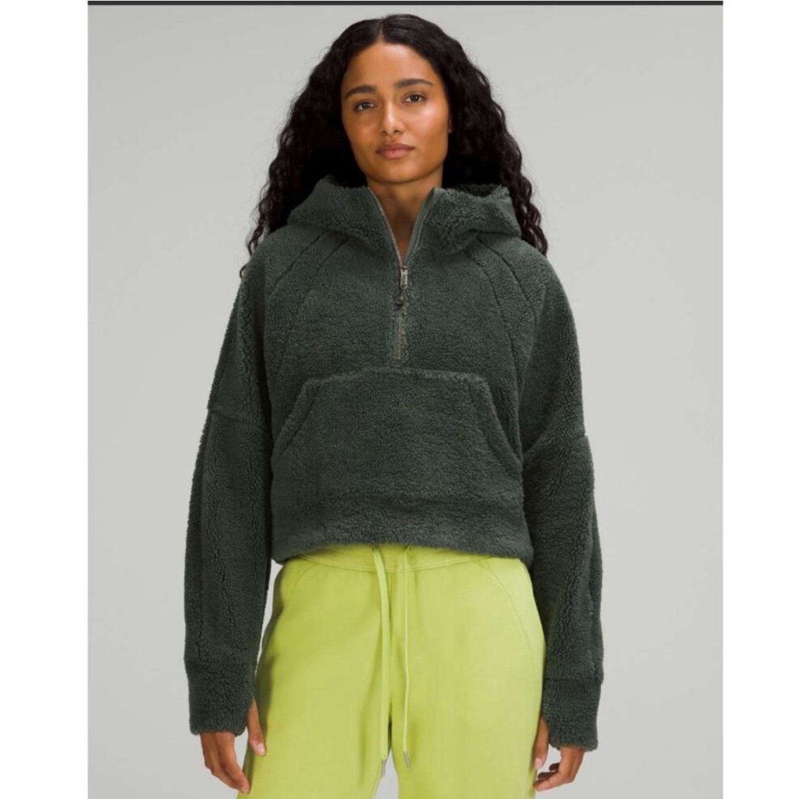Lululemon Oversized Fleece Half Zip Hoodie scuba sweatshirt M/L