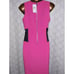 NWT Michael Kors Sz 4 Dress Magenta Pink & Black Fitted