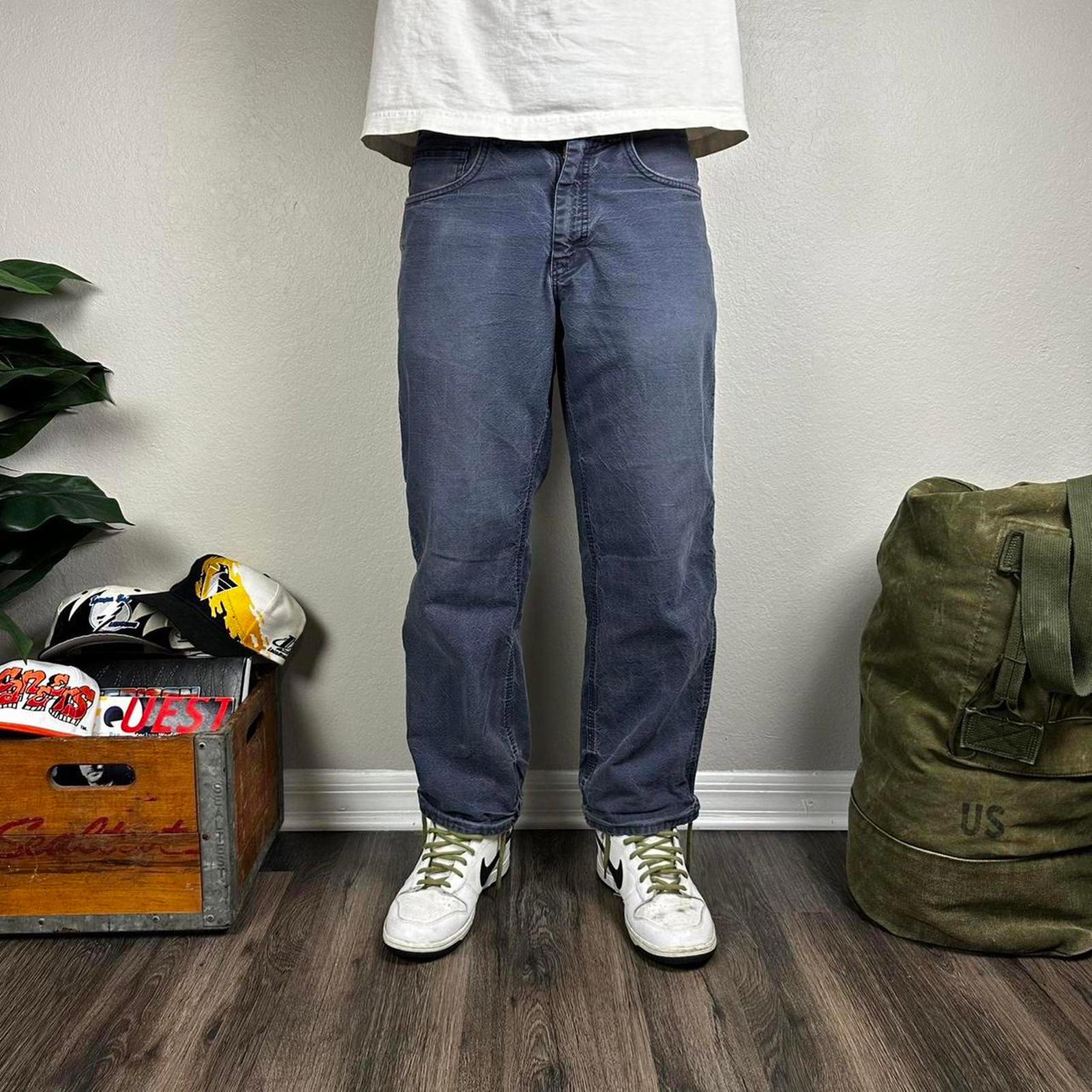 Dickies Men's Navy and Blue Trousers