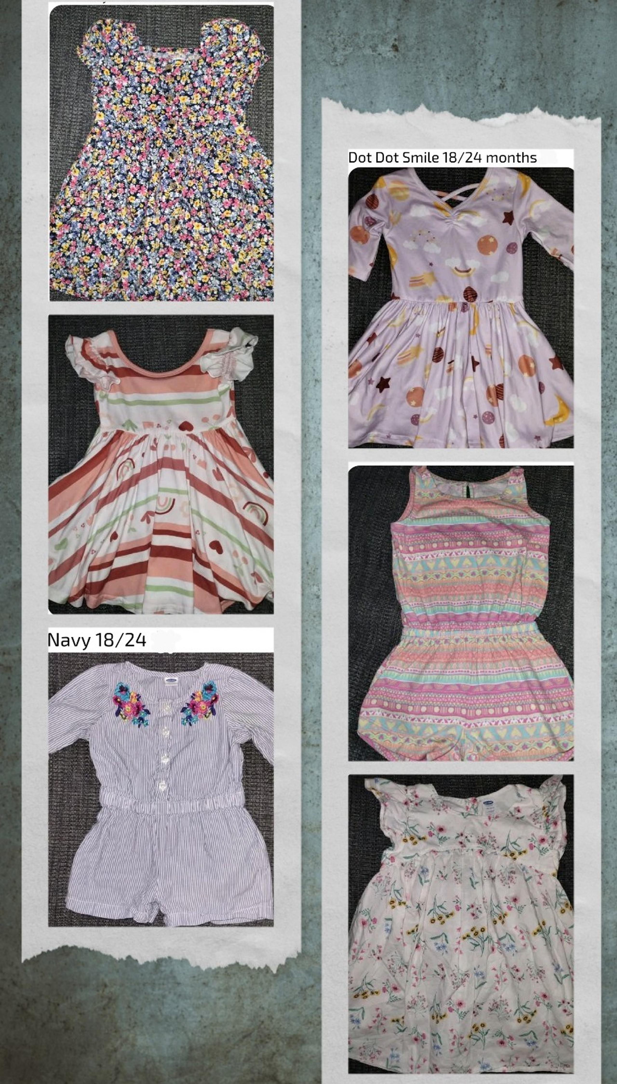 Lot of size 18/24 little girl's toddler clothes
