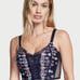 NWT Victoria’s Secret Unlined Bejeweled Embroidery Corset Top Noir Navy Size XS