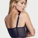 NWT Victoria’s Secret Unlined Bejeweled Embroidery Corset Top Noir Navy Size XS