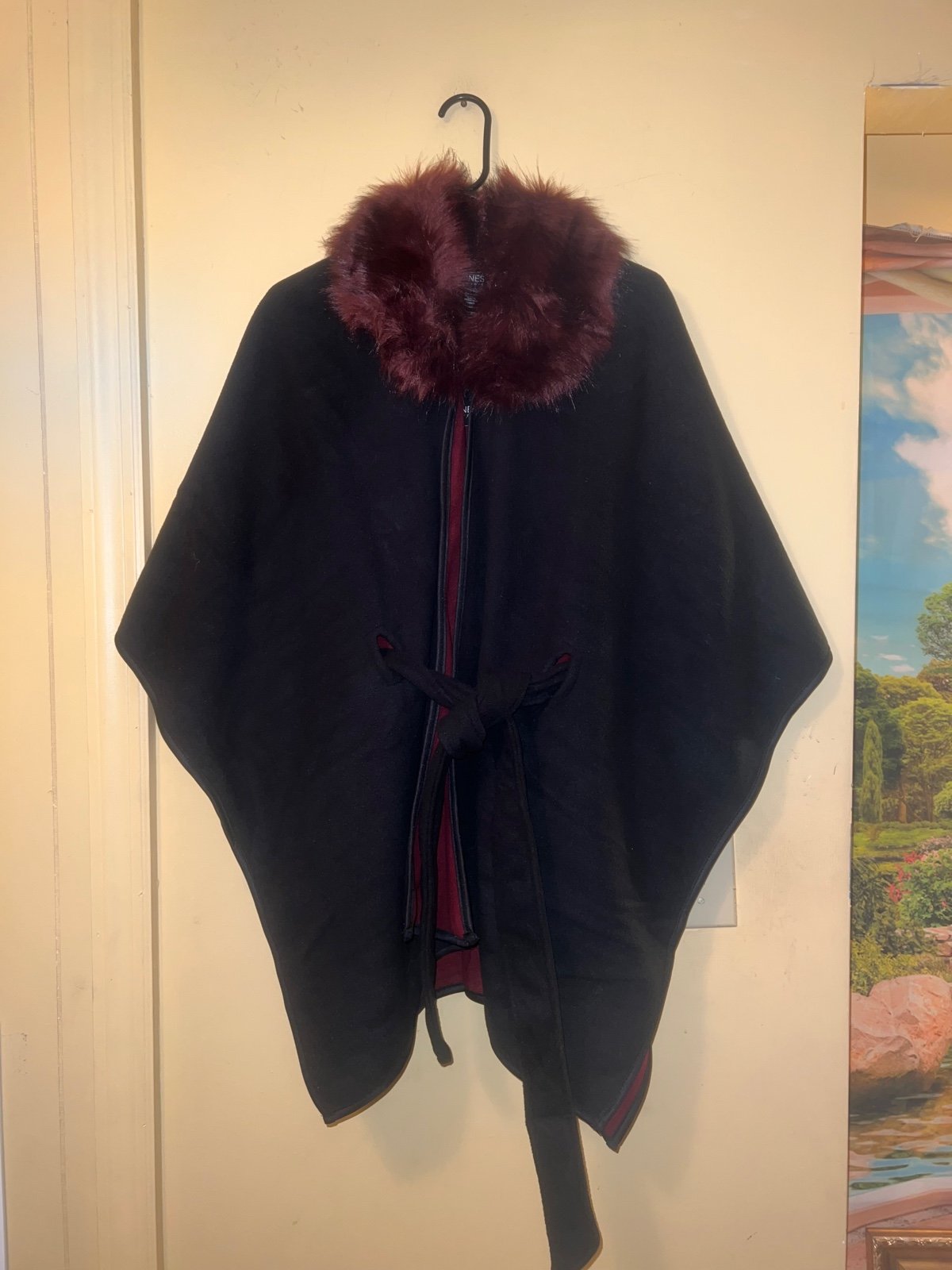 Jones New York ruana belted wrap