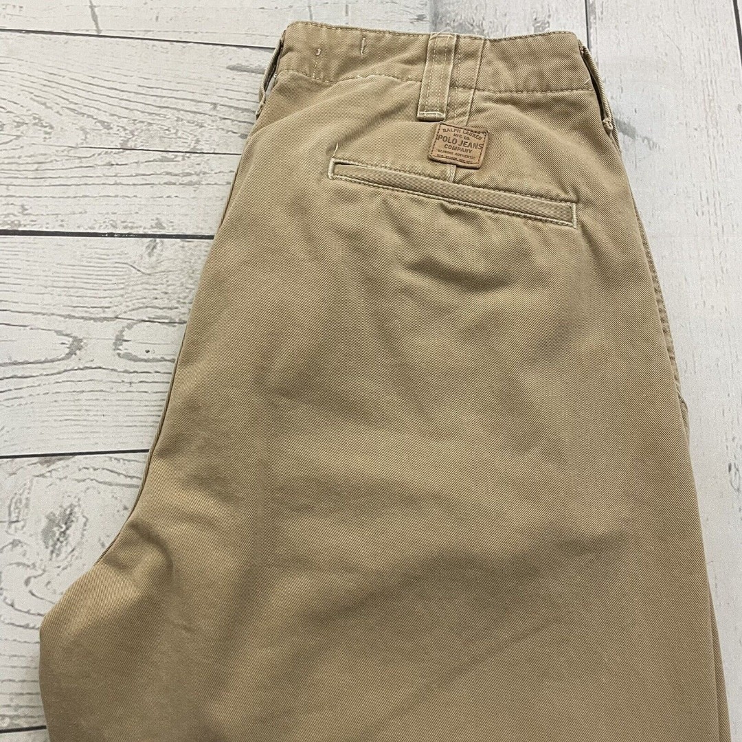 Polo Jeans Company by Ralph Lauren Men's W30 x L30 Brown Straight Khaki Chinos Polo Jeans Company by Ralph Lauren Men's W30 x L30 Brown Straight Khaki Chinos