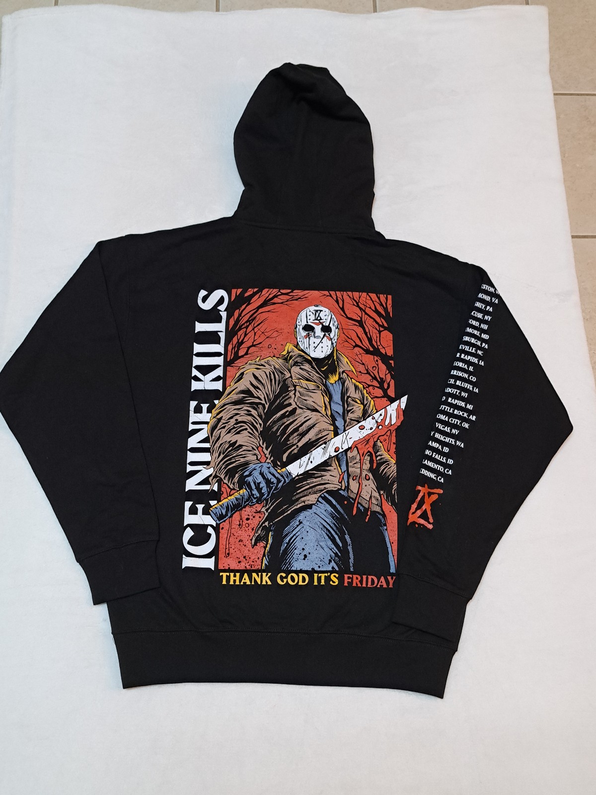 Ice Nine Kills "Thank God It's Friday" Official Tour Hoodie - Men's Size LARGE
