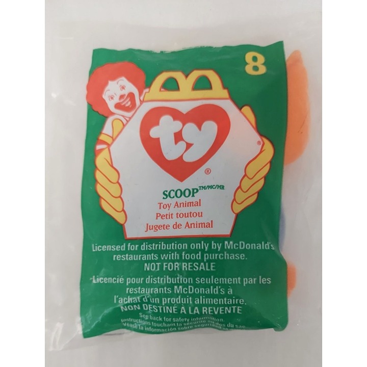 Ty Scoop the Pelican Teenie Beanie Babies (McDonalds Toy) Rare Sealed in Package