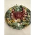 Vintage Majolica Palissy Crab Wall Plate Portuguese 8” Missing Leg Has Flaws