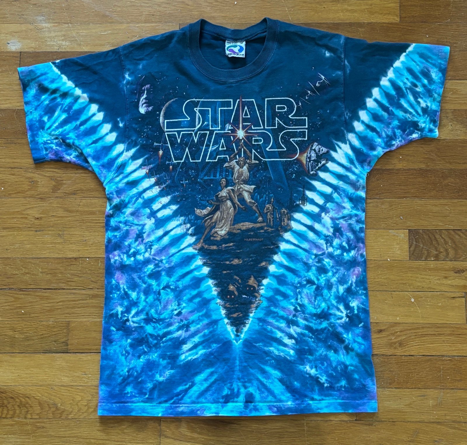 Star Wars A New Hope Vintage Tie Dye shirt Hildebrandt Liquid Blue
