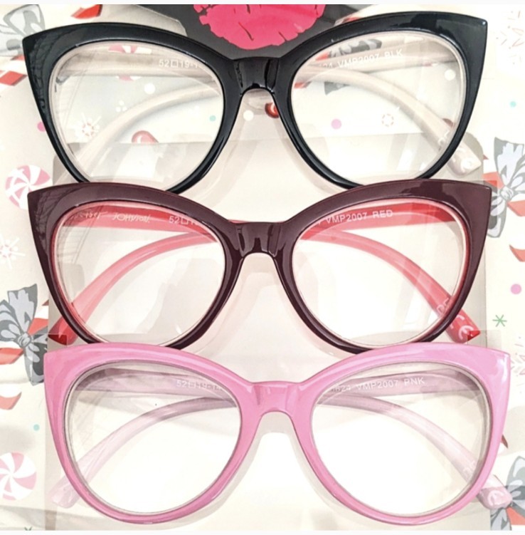 New +2.5 Betsey Johnson 3 Pack Cateye READERS Reading Glasses