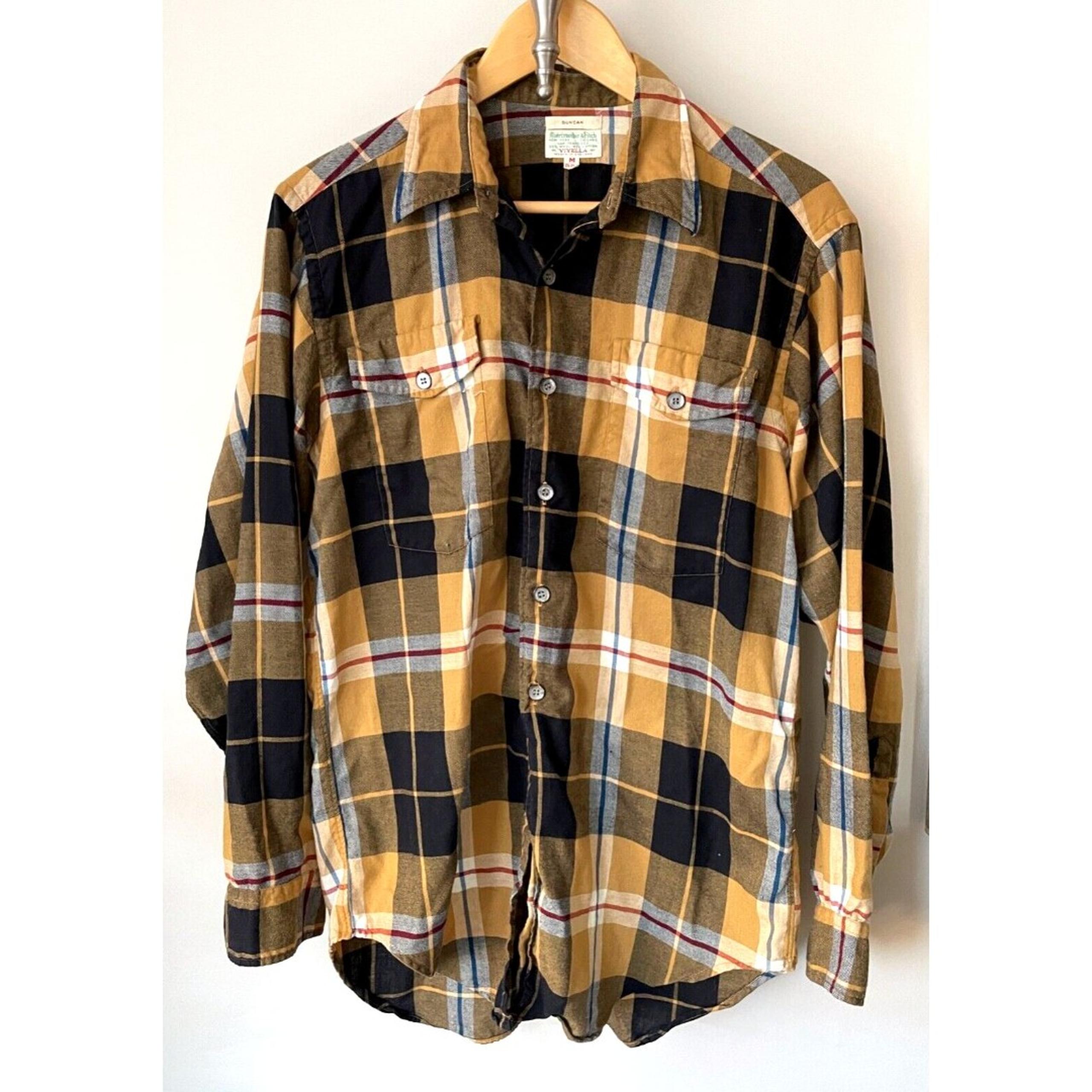 Vintage ABERCROMBIE & FITCH Viyella Wool Blend Plaid Men’s Shirt M 15-15 1/2