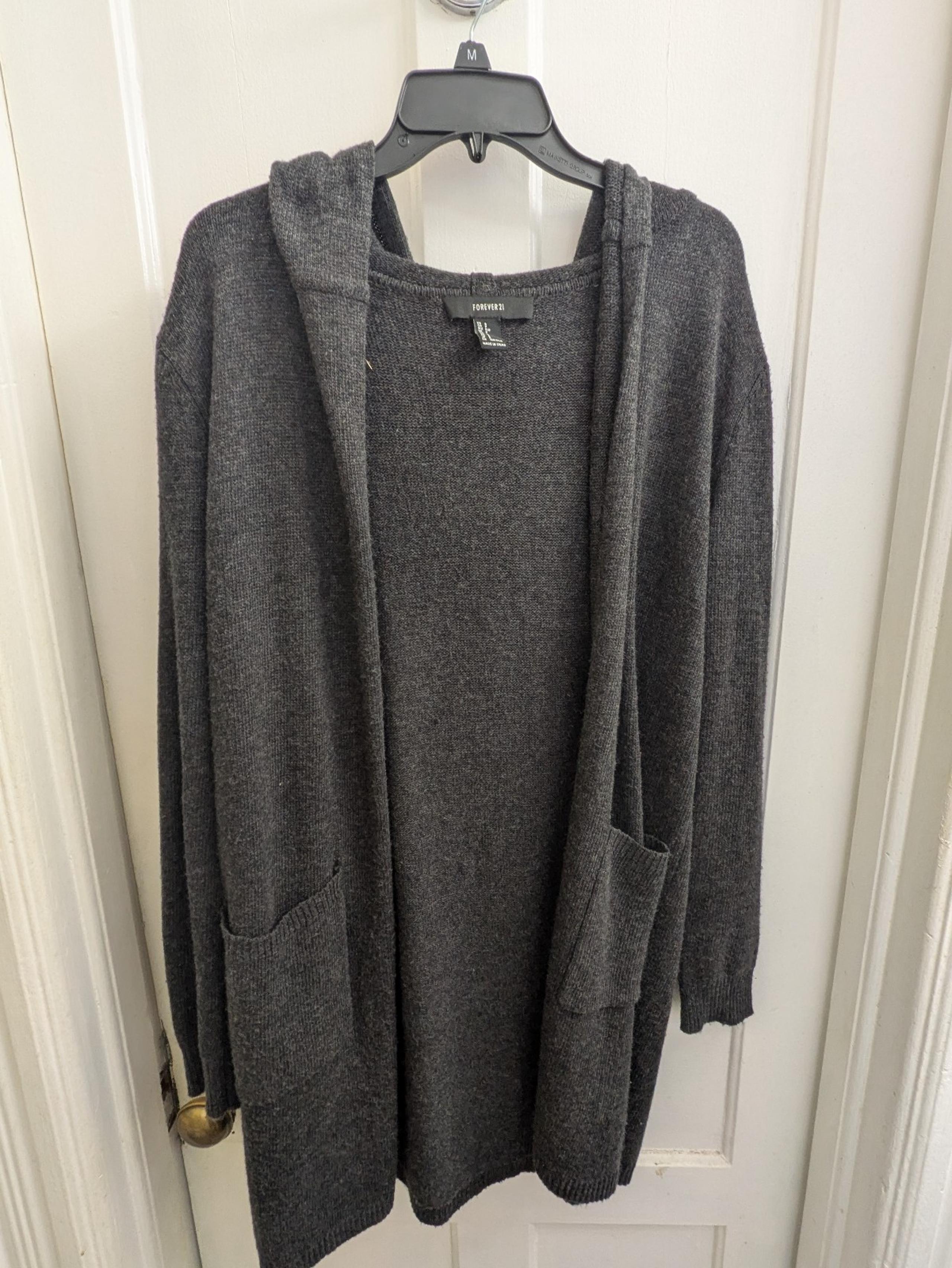 Forever 21 Long Gray Cardigan
