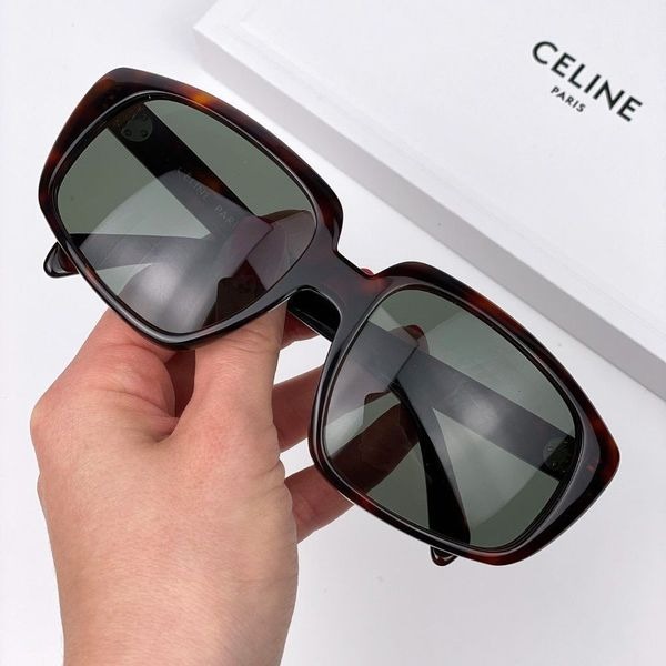 CELINE BRAND NEW Sunglasses Square Havana Green CL40073I 54N Woman