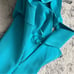 St John Teal Mini Dress Bodycon Cross Back Stretch Party Evening Cocktail Size 2