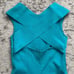 St John Teal Mini Dress Bodycon Cross Back Stretch Party Evening Cocktail Size 2
