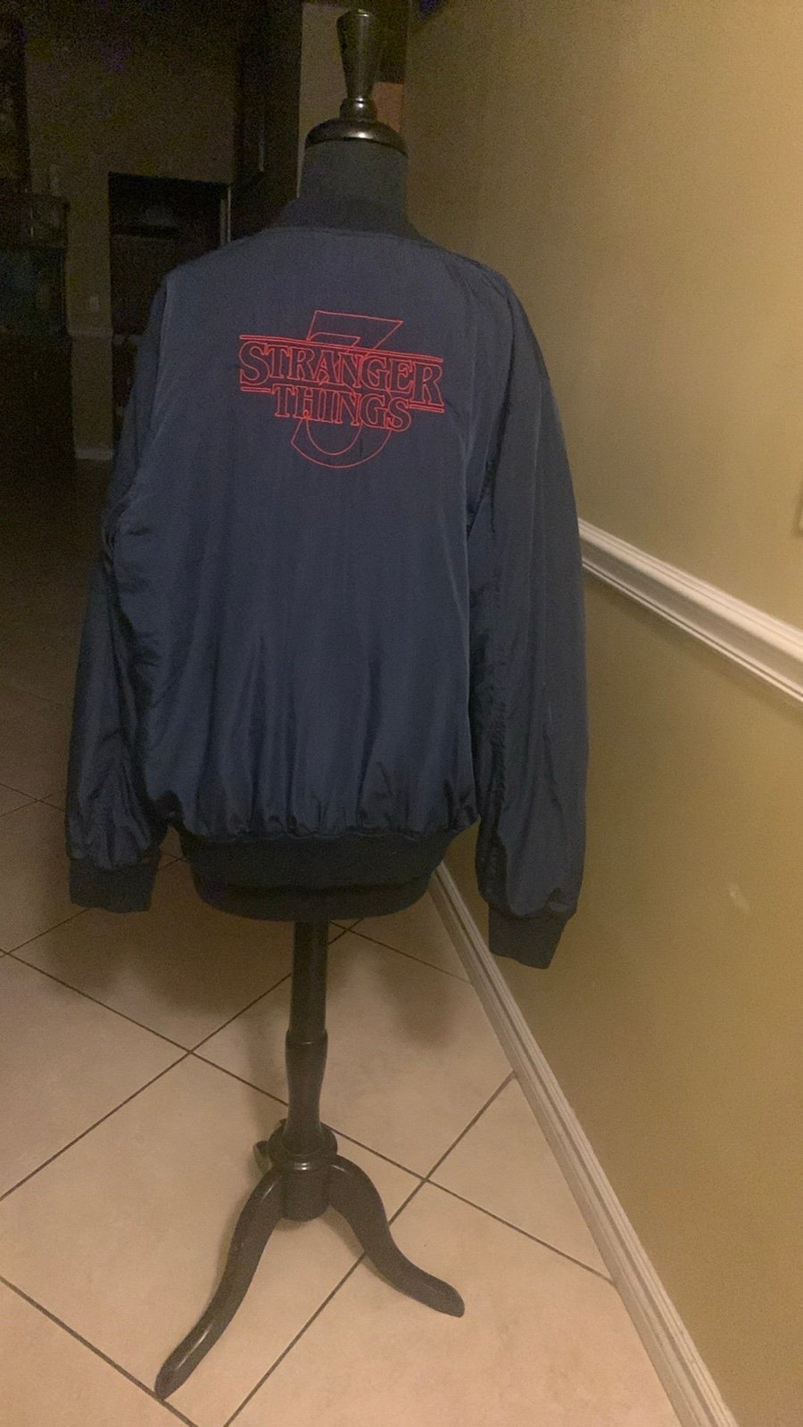 Stranger Things Bomber Jacket with zipper in the front size L