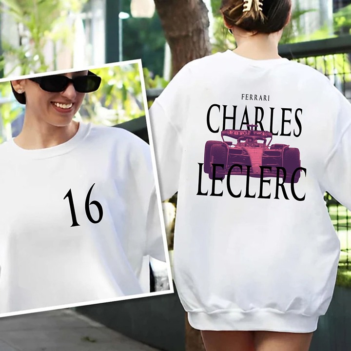 ( Size--- S- 5XL )Charles Leclerc Tshirt Formula One Tee Charles Leclerc Gift F1