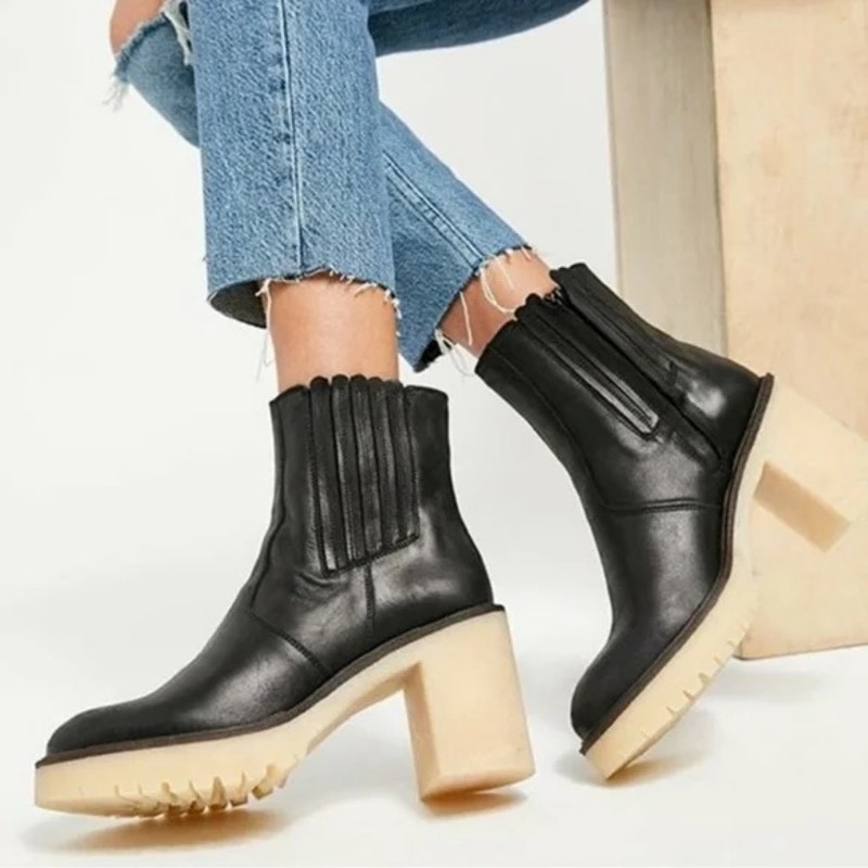 Free People JAMES CHELSEA BOOT Black Women’s Size 38.5 (US 8) Imperfect