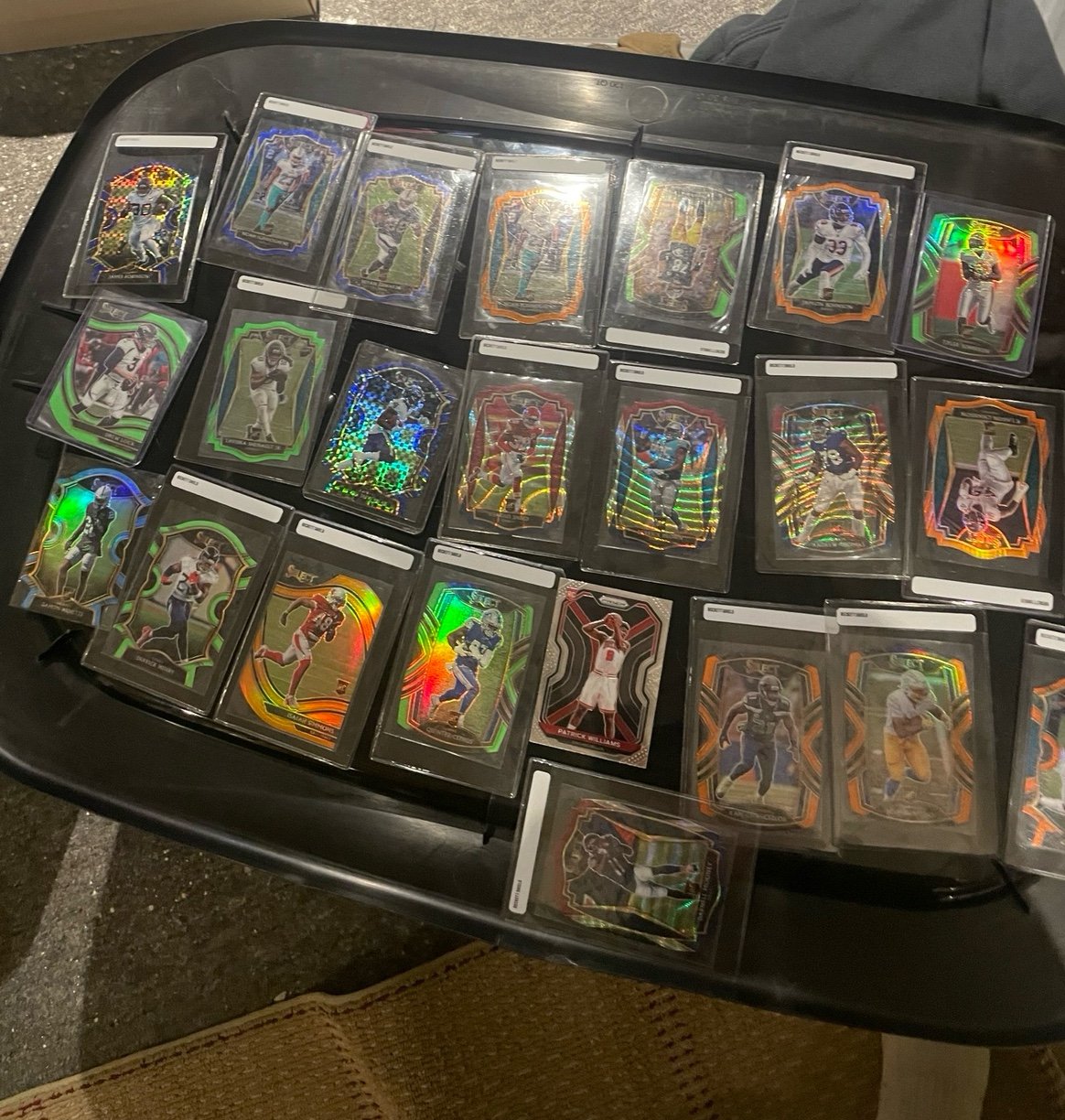 Lot of die cut trading cards football and basketball high value