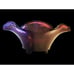 OOAK Amethyst Art Glass Ruffled, Footed Hand-Blown Bowl/Console Unsigned 11.5