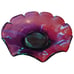 OOAK Amethyst Art Glass Ruffled, Footed Hand-Blown Bowl/Console Unsigned 11.5