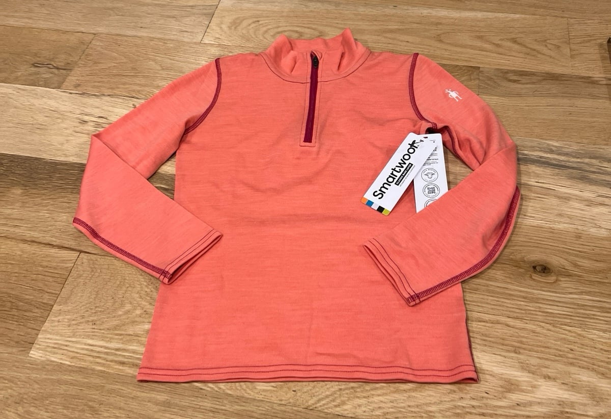 NWT Girls Smartwool Merino 250 1/4 zip shirt Medium