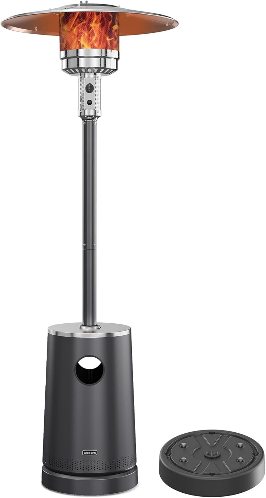 EAST OAK 50,000 BTU Patio Heater with Sand Box, Table Design, Double-Layer