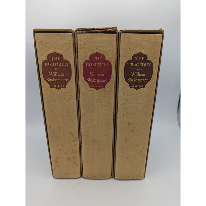 COMPLETE 3 VOLUME SET Heritage Press Shakespeare Tragedies Comedies Histories
