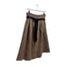 EMMA Maxi Skirt S A-Line Brown Raw Cloth Belt Cotton Indie Lagenlook Minimalist