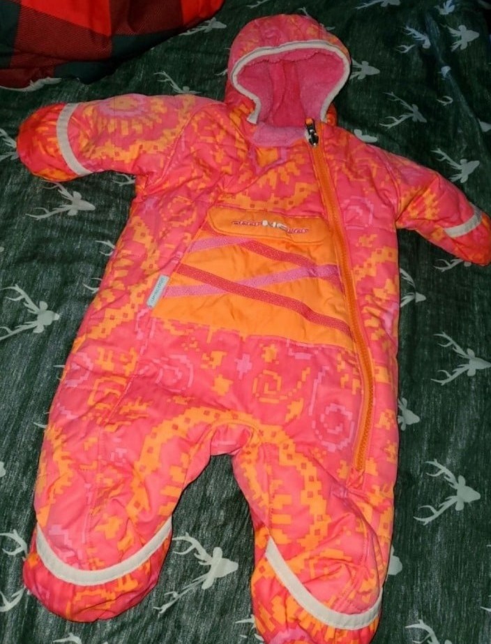 Girls Obermeyer snowsuit 0/6m