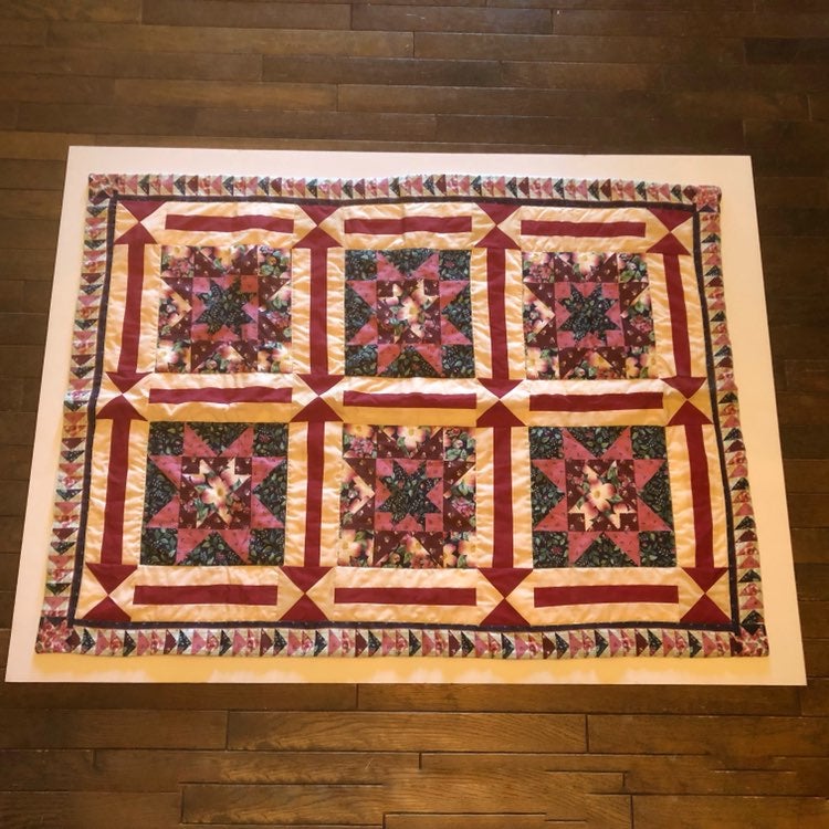 Gorgeous 32” X 44” Handmade Quilt